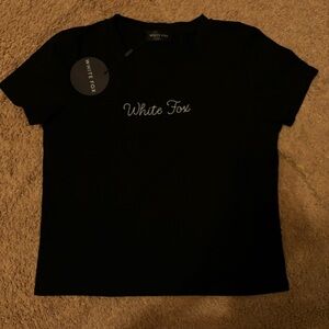 White fox relaxed baby tee